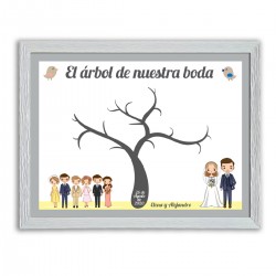 arbol boda huellas firma invitados recuerdo