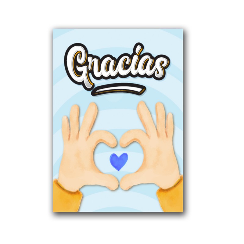 Tarjeta para dar las gracias simbolo gracias emoticono